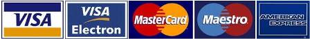 VISA  AMERICAN EXPRESS  MASTERCARD